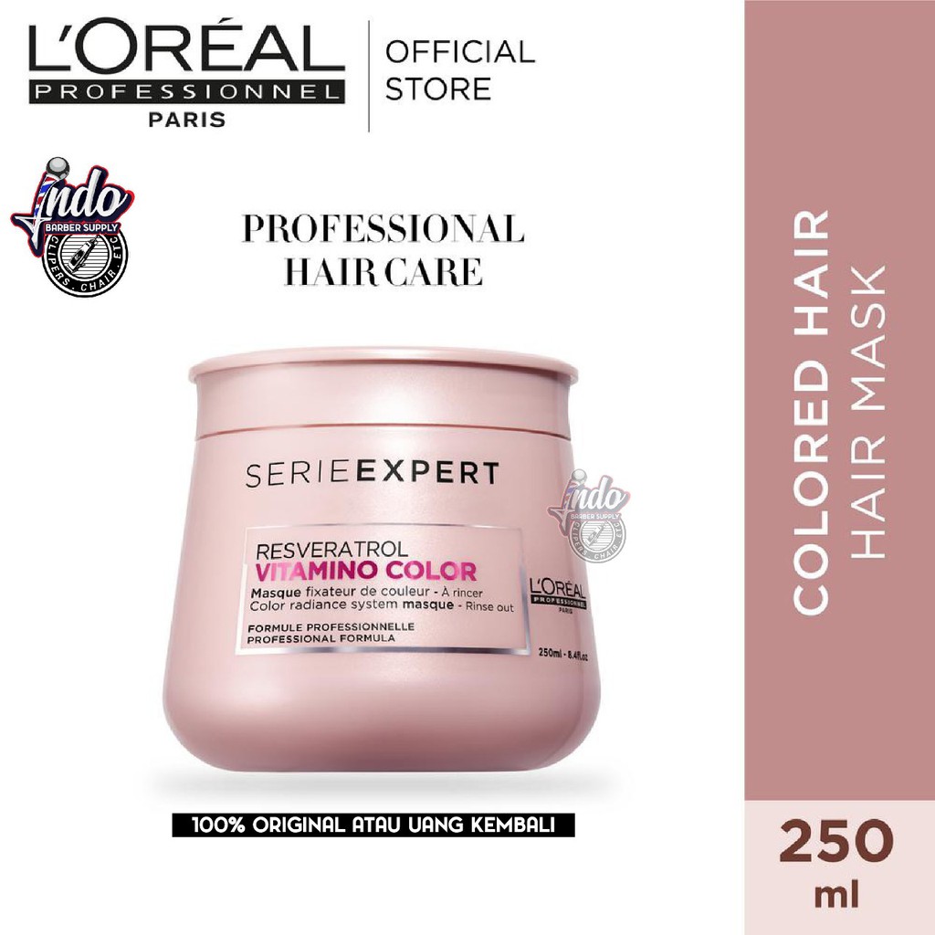 LOREAL PROFFESIONAL SE VITAMINO COLOR HAIR MASK 250ML / Loreal Masque Vitamino Color Aox / Diwarnai