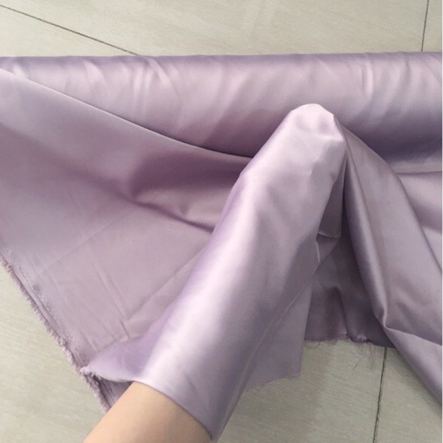 Kain Satin Velvet  Cavali warna Soft Lilac Bahan Background Backdrop Foto