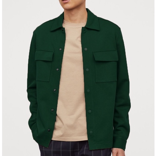 SHACKET JACKET PREMIUM GOODS / JAKET PRIA / JAKET CASUAL PRIA / JACKET CASUAL PREMIUM GOODS-HIJAU BOTOL