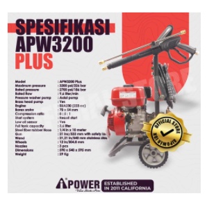 AiPOWER ALAT STEAM SERBAGUNA BERTEKANAN TINGGI AiPOWER APW3200 PLUS MADE IN USA ORIGINAL