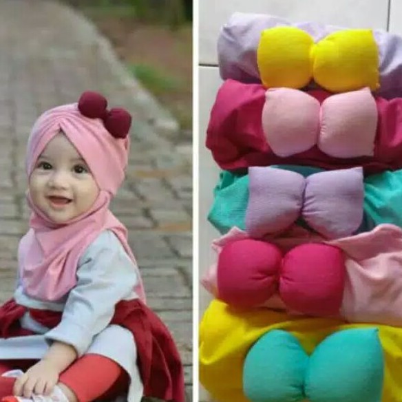 Hijab anak bayi MINI SAMPING - kerudung anak perempuan - jilbab anak terbaru