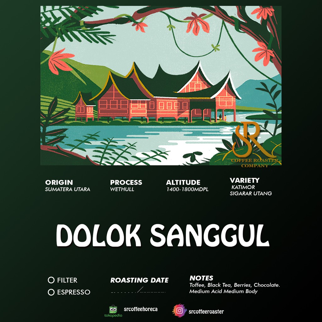 

Kopi Arabika Dolok Sanggul Wethull 200 gr - Arabica Roasted beans
