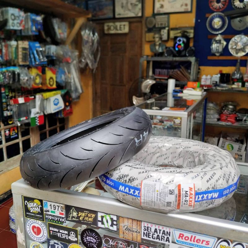 BAN MAXXIS BAN ADX 100/90 100/80 RING 10 VESPA SPRINT PX EXCEL SOFT COMPOUND