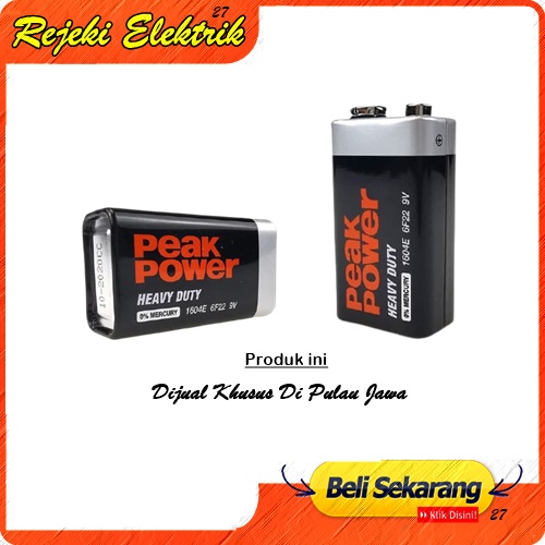 Baterai Kotak 9v Peak Power Batere PeakPower 1604E 6F22