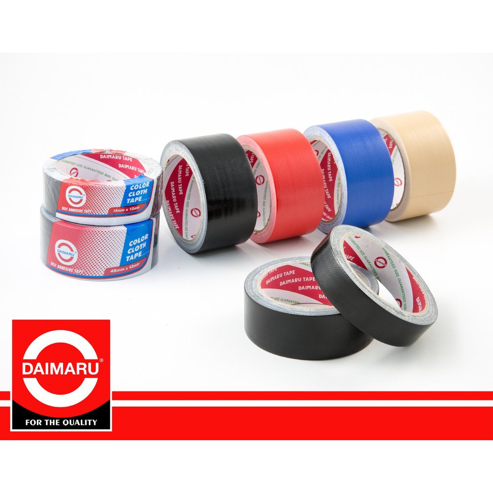 

Lakban Kain/ Cloth Tape Daimaru Warna 2 inch (per roll)