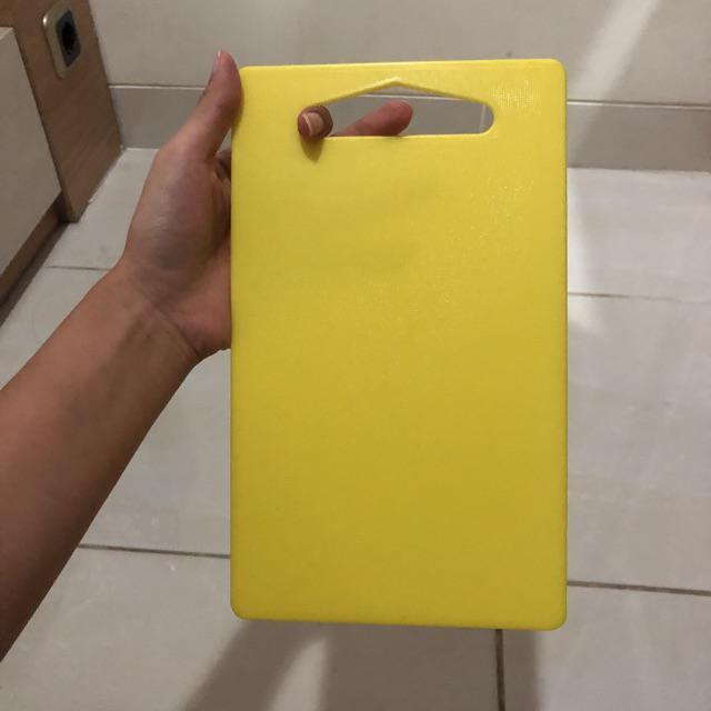 Hpplos Talenan Kecil Chopping Board Papan Pemotong 24x15 Cm Peralatan Masak Dapur Kuning