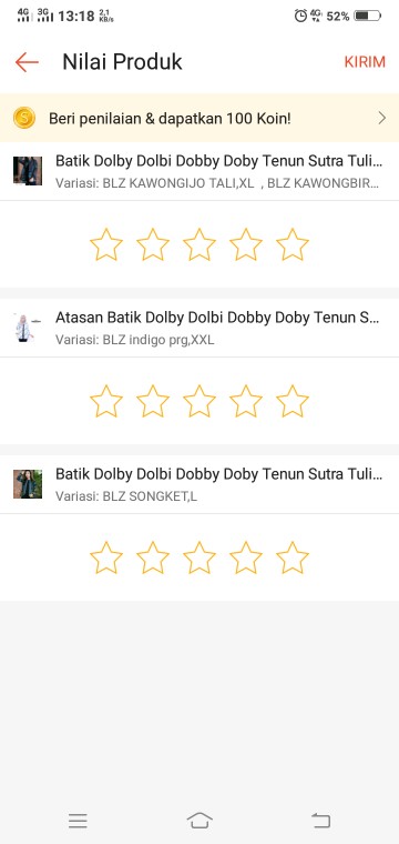 Batik Dolby Dolbi Dobby Doby Tenun Sutra Tulis Katun Atbm Baron Atasan Batik Wanita Sogan Srg308