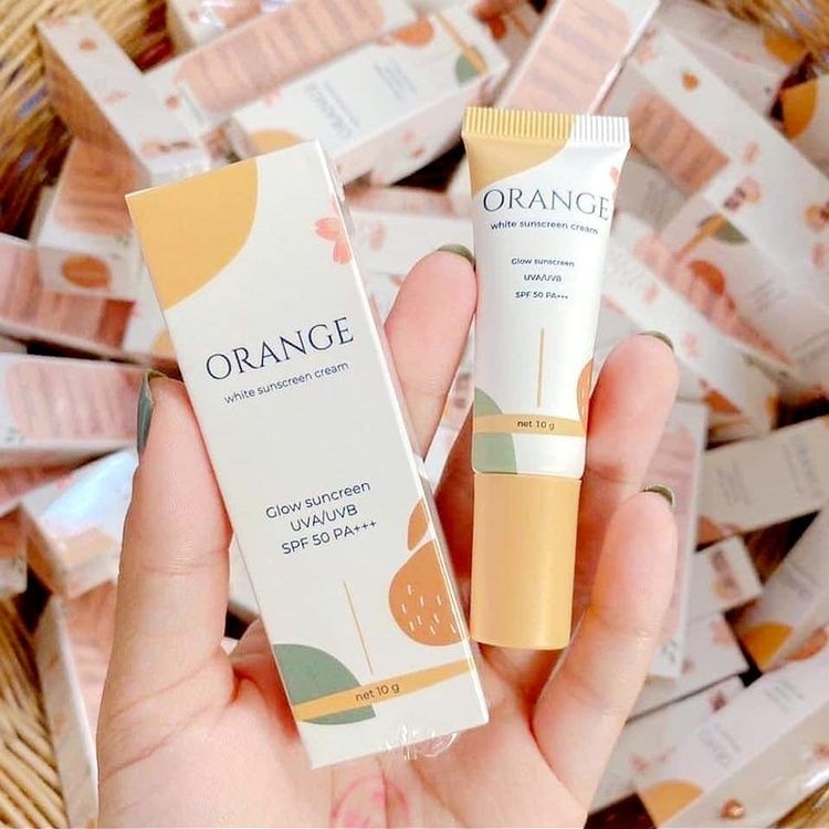 ORANGE WHITE SUNBLOCK SUNSCREEN CREAM ORIGINAL THAILAND SPF 50 PA+++