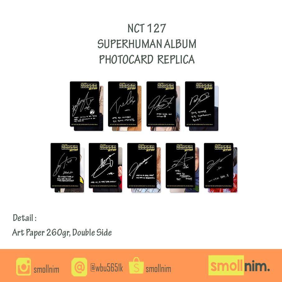 [Photocard Replica] NCT 127 Superhuman Album