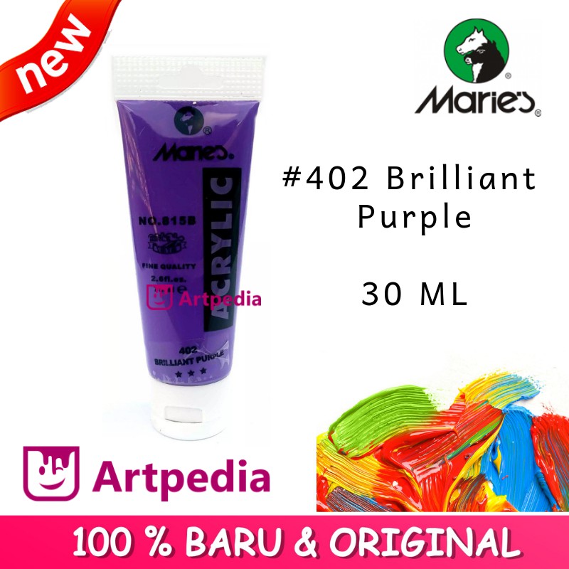 

Maries - Brilliant Purple / Maries Acrylic Paint 30ML (Cat Akrilik) Cat Acrylic Maries Warna Ungu