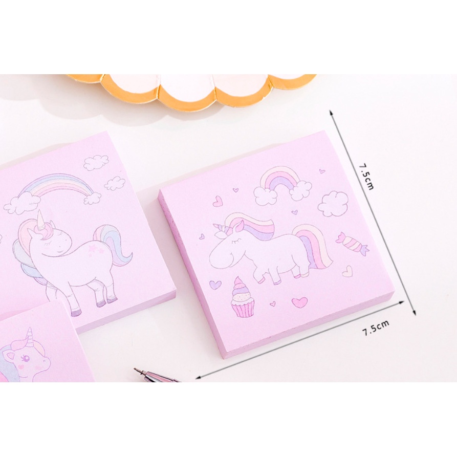 80 Lembar Sticky Notes Korea Motif Bunga untuk Sekolah / Kantor