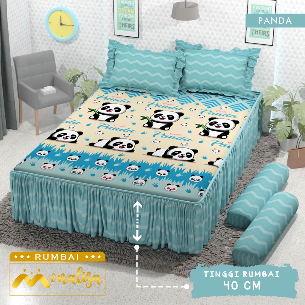 Monalisa Premium Sprei Rumbai Uk 160/180 - Panda