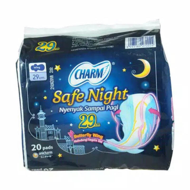 charm safe night pembalut