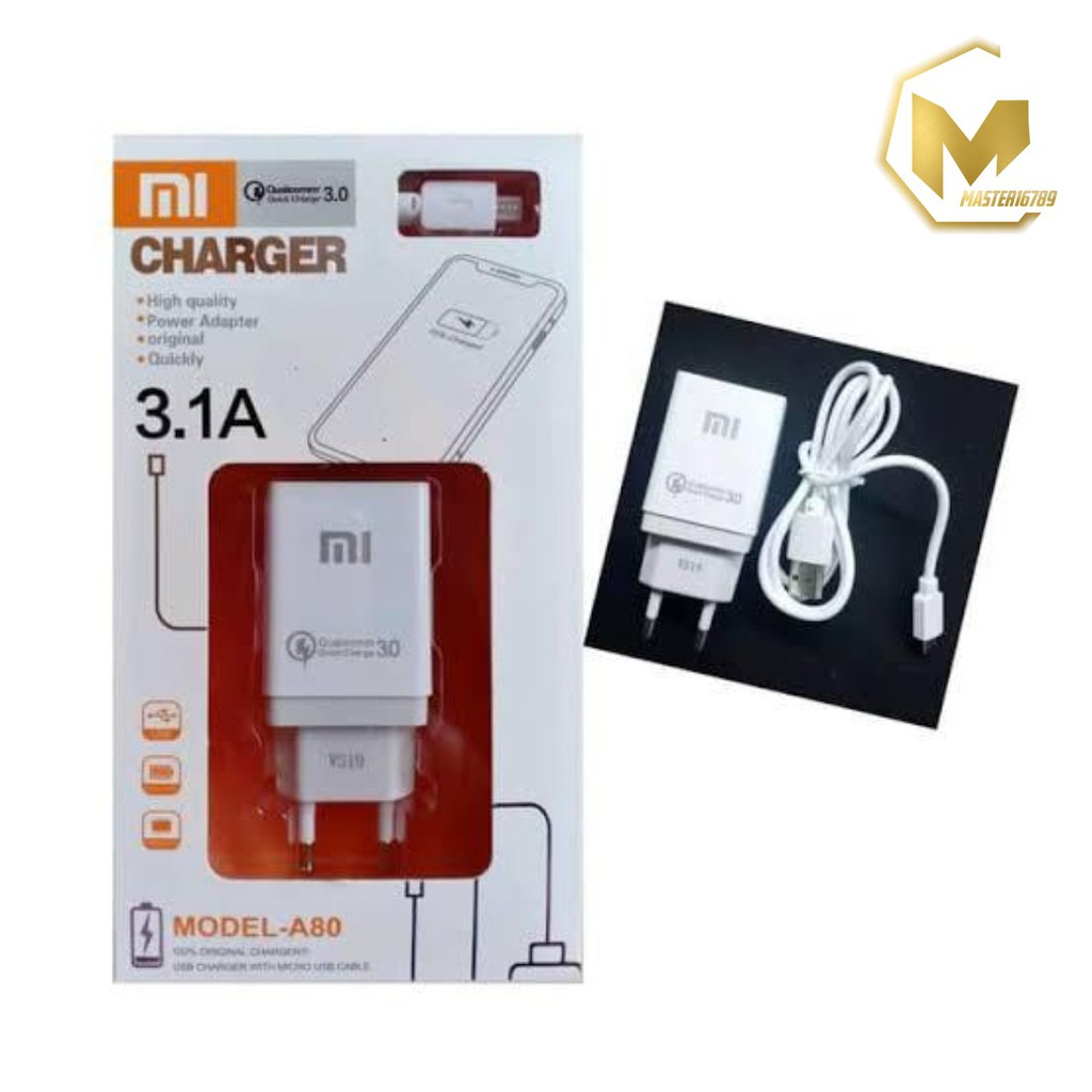 A80 Cashan Cashan XIAOMI 3Amper QUALCOM micro fast Charging Anti meledak REDMI 3 4X 5A 6A 7A MA1094