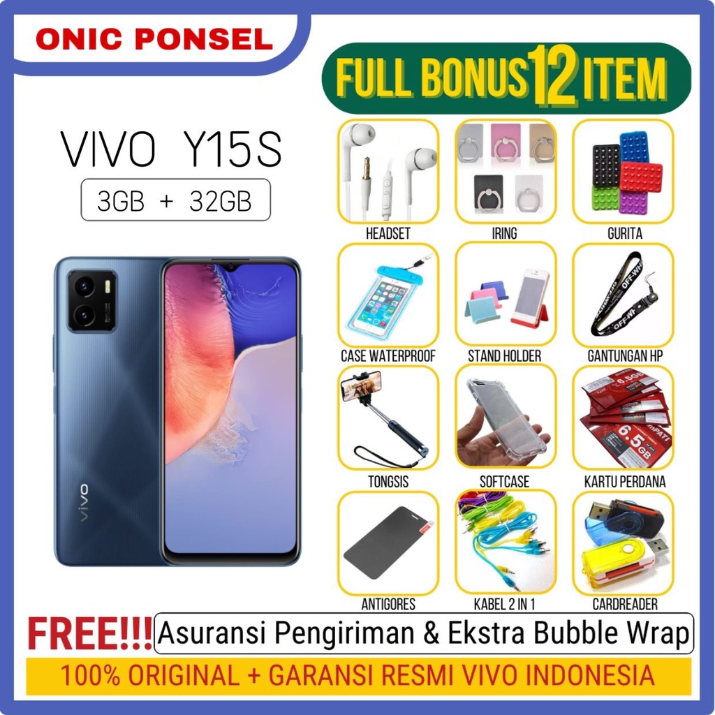 HP VIVO Y15S RAM 3GB/32GB GARANSI RESMI 1 TAHUN