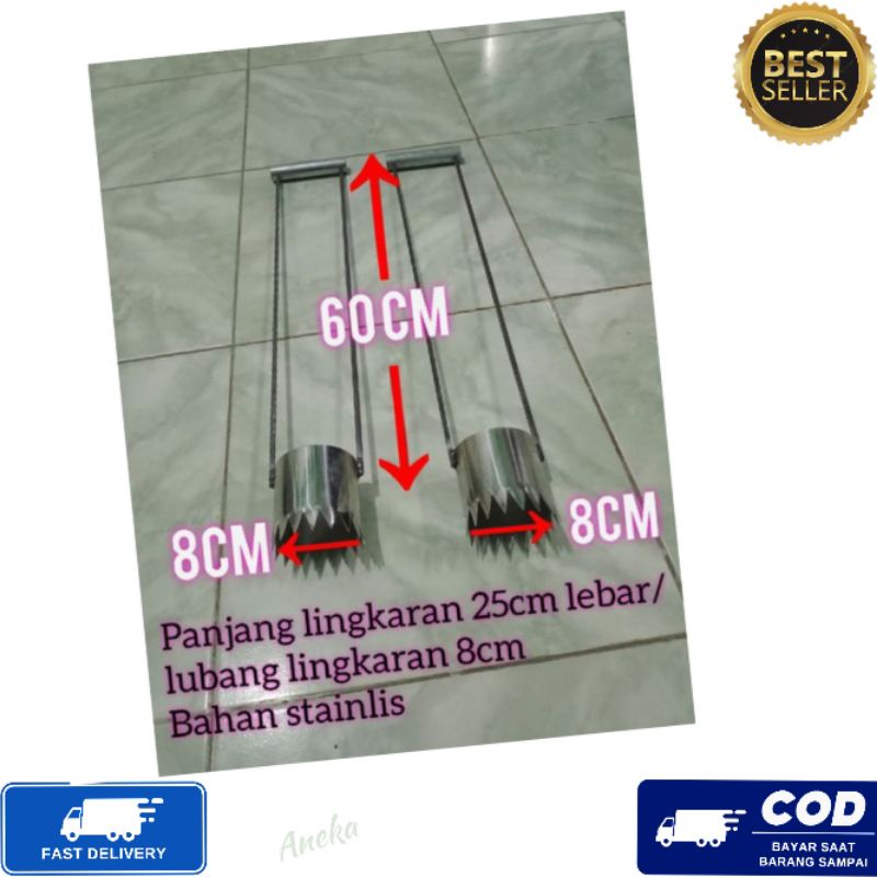 Alat lobang plastik mulsa stenlis