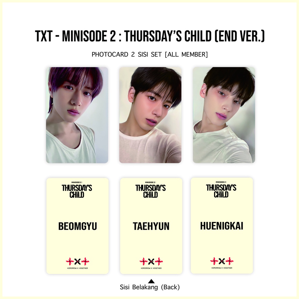 [SET] Photocard TXT Minisode 2 Thursdays Child