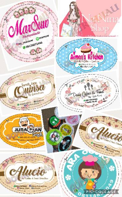 Label Stiker Toples Makanan Kue Sticker Toko