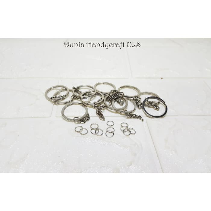 Gantungan Kunci Roda + Ring per 1 lusin (12 pcs) Besar Tebal Bagus