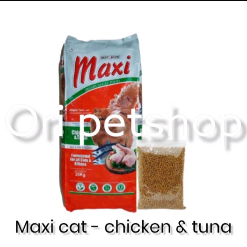 Maxi Cat Makanan Kucing Repack 1kg - Chiken &amp; Tuna