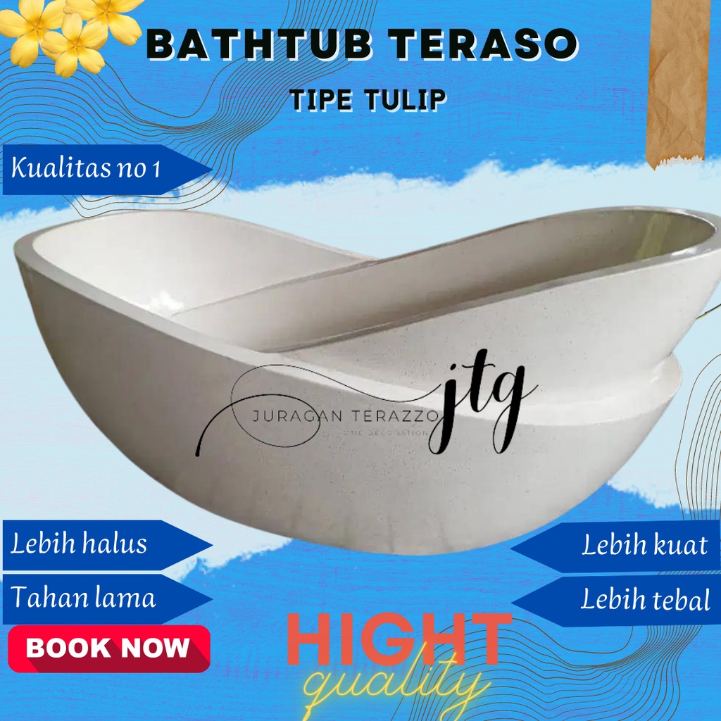 Jual BATHTUB PORTABLE MARMER MINIMALIS STANDING TIPE TULIP JURAGAN