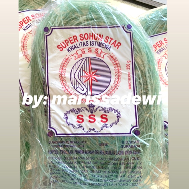 

[TERMURAH] Suun Star 350g Super Sohun Kwalitas Istimewa SSS Soun Soon Sohon Mie Masak Bakso Biru