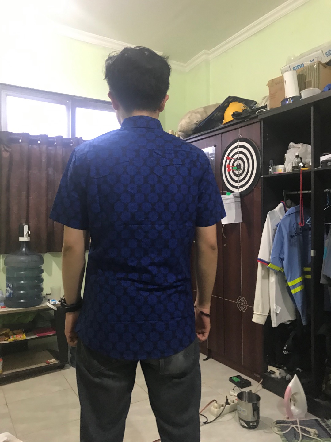 Odza Classic Baju Batik Jonasan Lengan Pendek Pria Slim Fit Kemeja Sogan Solo Modern