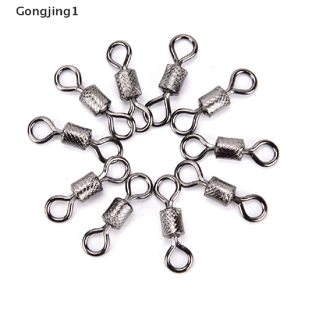 Gongjing1 50 Pcs knurling swivel Konektor Kail Pancing