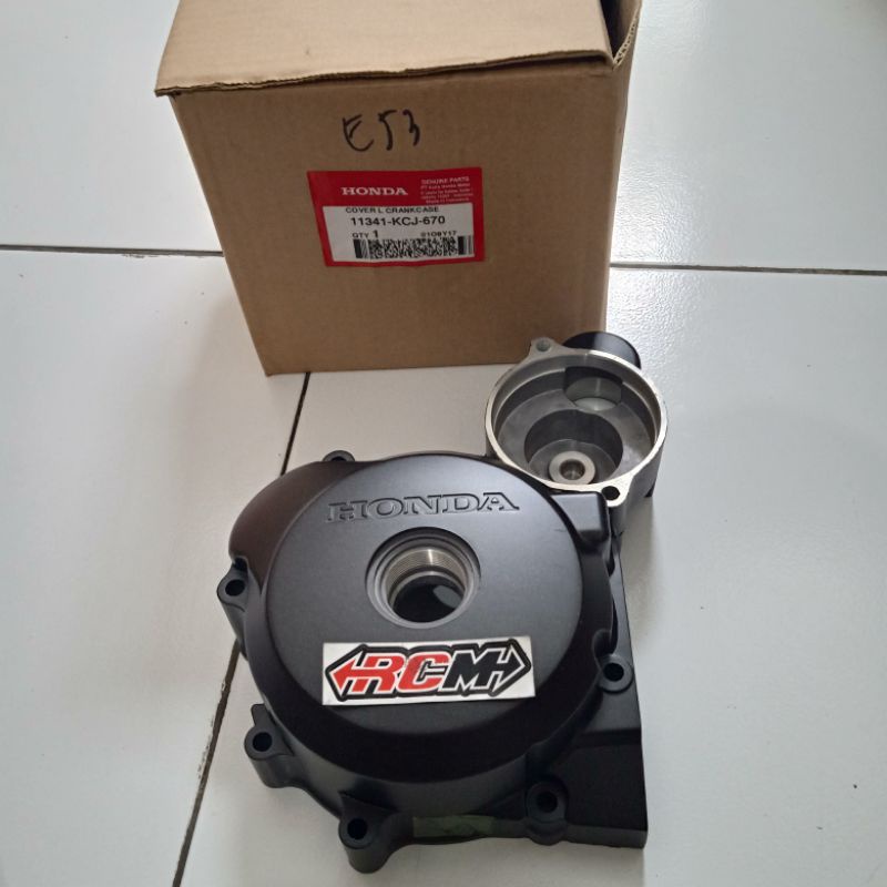 COVER TUTUP BAK MAHNIT MAGNIT MAGNET COVER LEFT CRANK CASE BAGIAN KIRI HONDA TIGER REVO ORI ORIGINAL ASLI HONDA AHM HGP  11341-KCJ-670