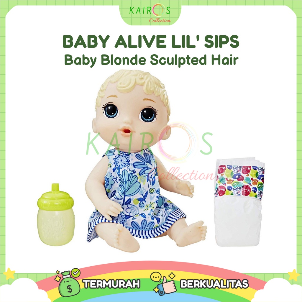 Baby Alive Lil' Sips Baby Blonde Sculpted Hair