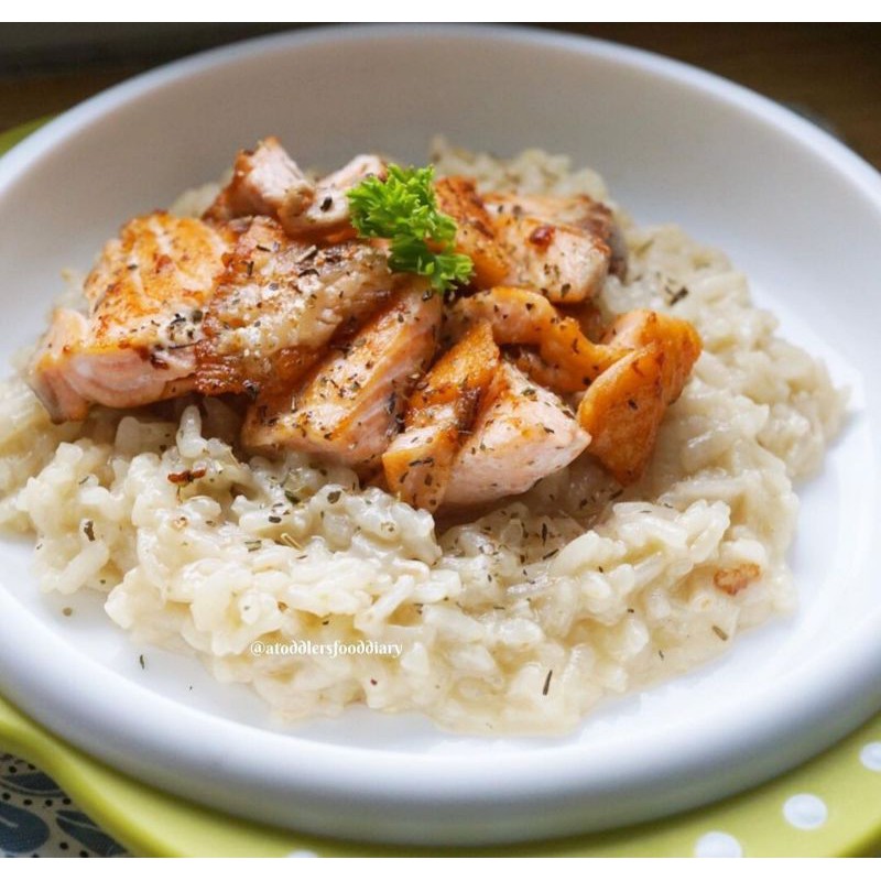 SALMON RISOTTO FOR BABY &amp; TOODLE (PORSI JUMBO 2-3X MAKAN)