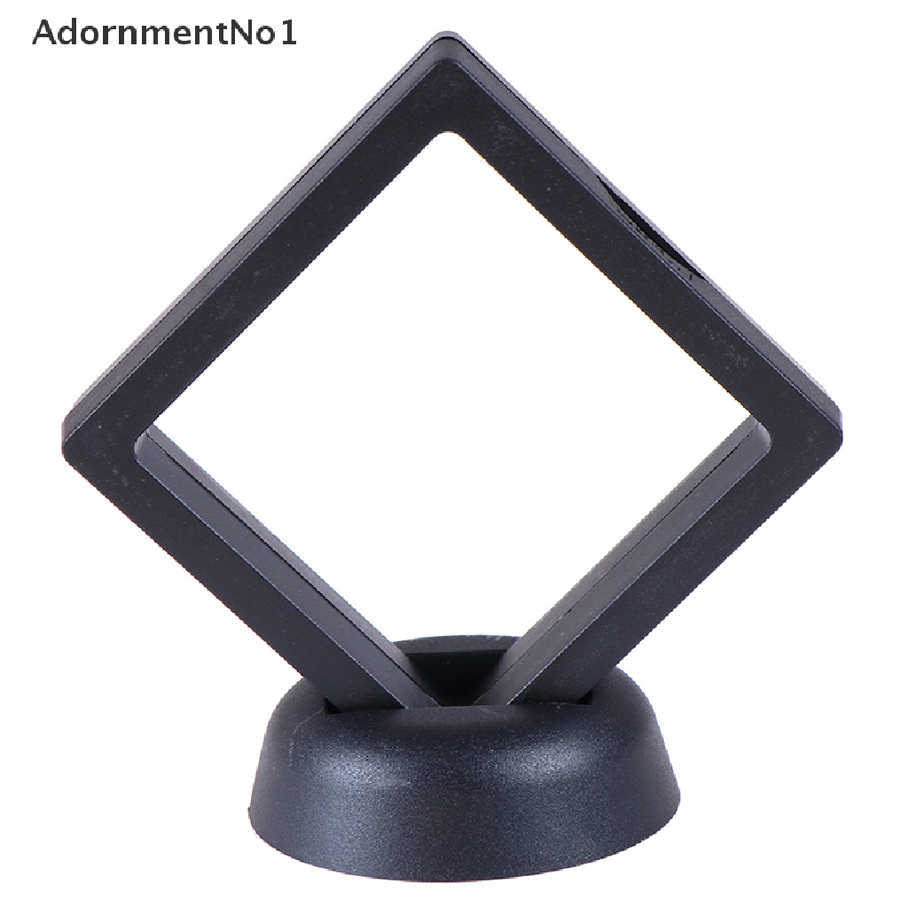 (AdornmentNo1) Frame display Perhiasan / Koin 3D Ukuran 70x70mm Warna Hitam