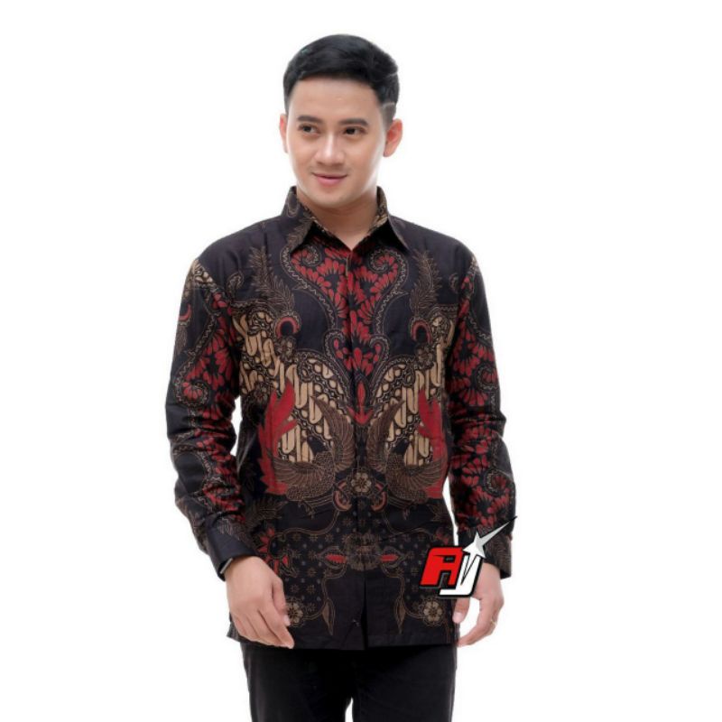 Baju Batik Pria Gus Azmi Syubbanul Muslimin Batik Katun Halus Hadroh Azzahir Hilwa Ala Santri Modern-Kemeja Lasem