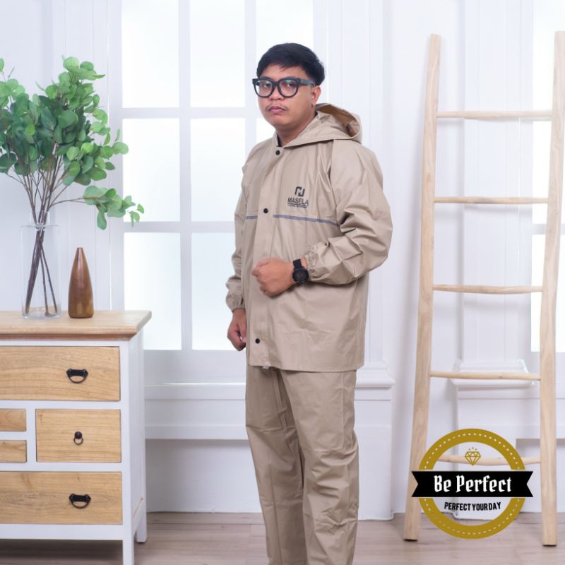 Jas Hujan Masela Best Quality Raincoat Mantel Hujan Pria Wanita Dewasa Bahan Kuat Anti Rembes