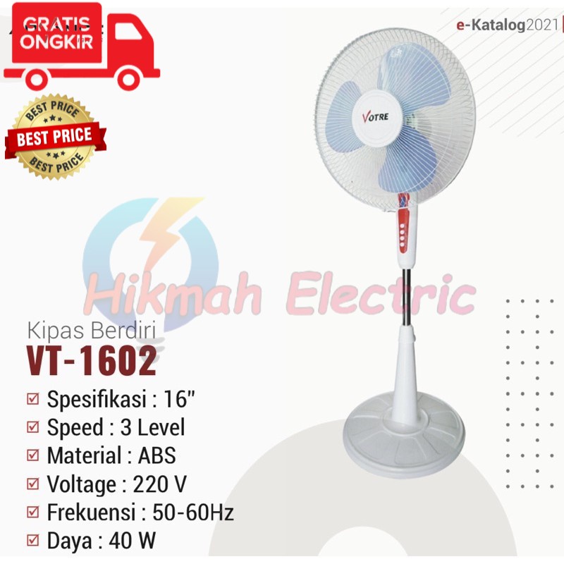 Kipas Berdiri Votre By Advance VT1602