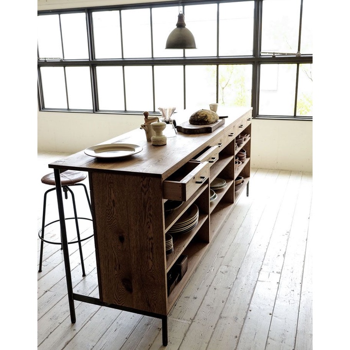 meja bar 200 cm/meja dapur top jati asli/meja makan