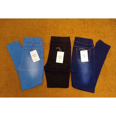 Legging Jumbo Jeans Pinggang Karet Jegging Jeans Big Size 27-42