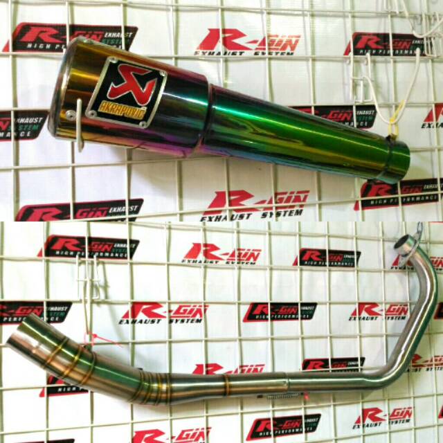 Knalpot Racing Akrapovic Glass Gp Pedrosa Pelangi New Vixion R NVA NVL R15 New VVA V1 V2 V3 Cacing