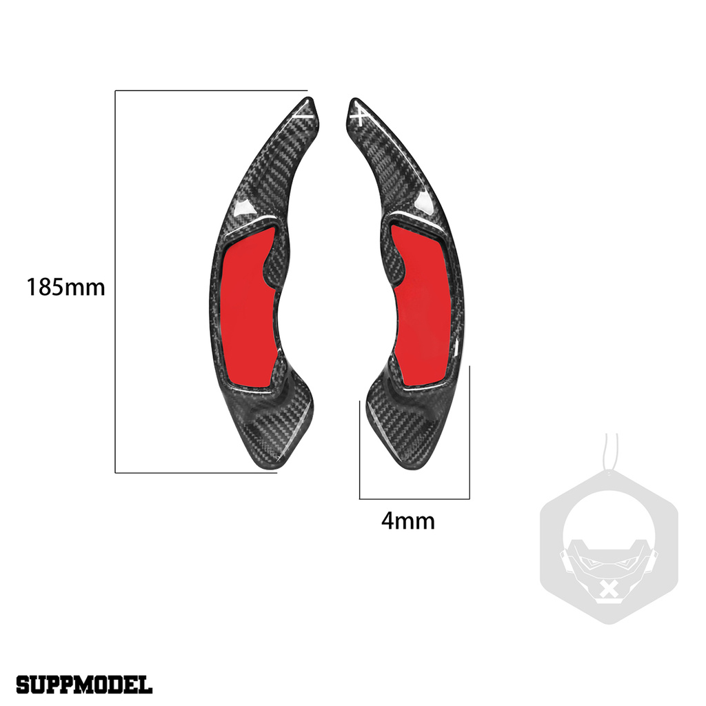 Smodel 2pcs / Set Paddle Shifter Carbon Fiber Hitam Anti Gores / Korosi Untuk Mobil Toyota 86