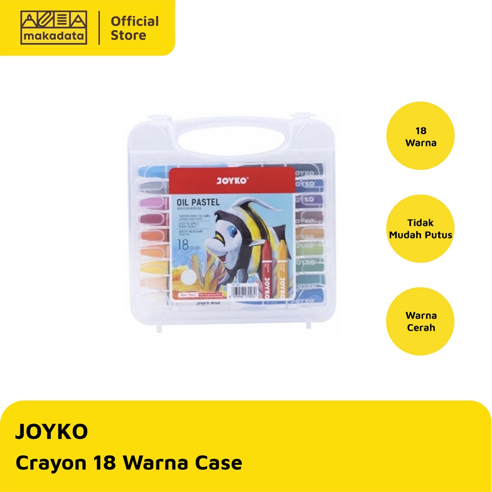 

CRAYON / OIL PASTEL JOYKO ISI 18 WARNA MURAH