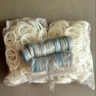 Bahan Gantungan Kunci Putih ( ganci ) pin 2 sisi ukuran 45 mm