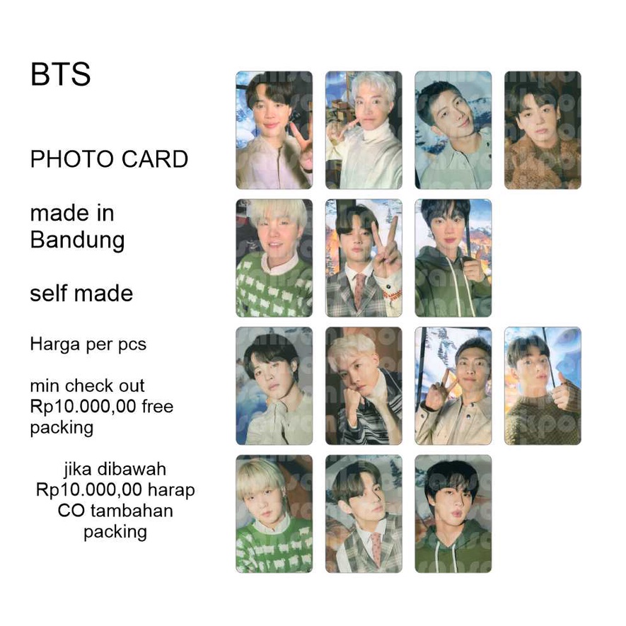 photo card bts bangtan versi wish