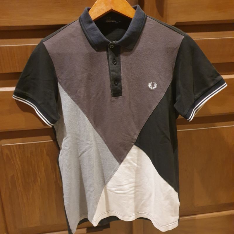 Fred Perry Authentic Polo Shirt Brown Black Grey Baju Lengan Pendek Original Second Ori Used