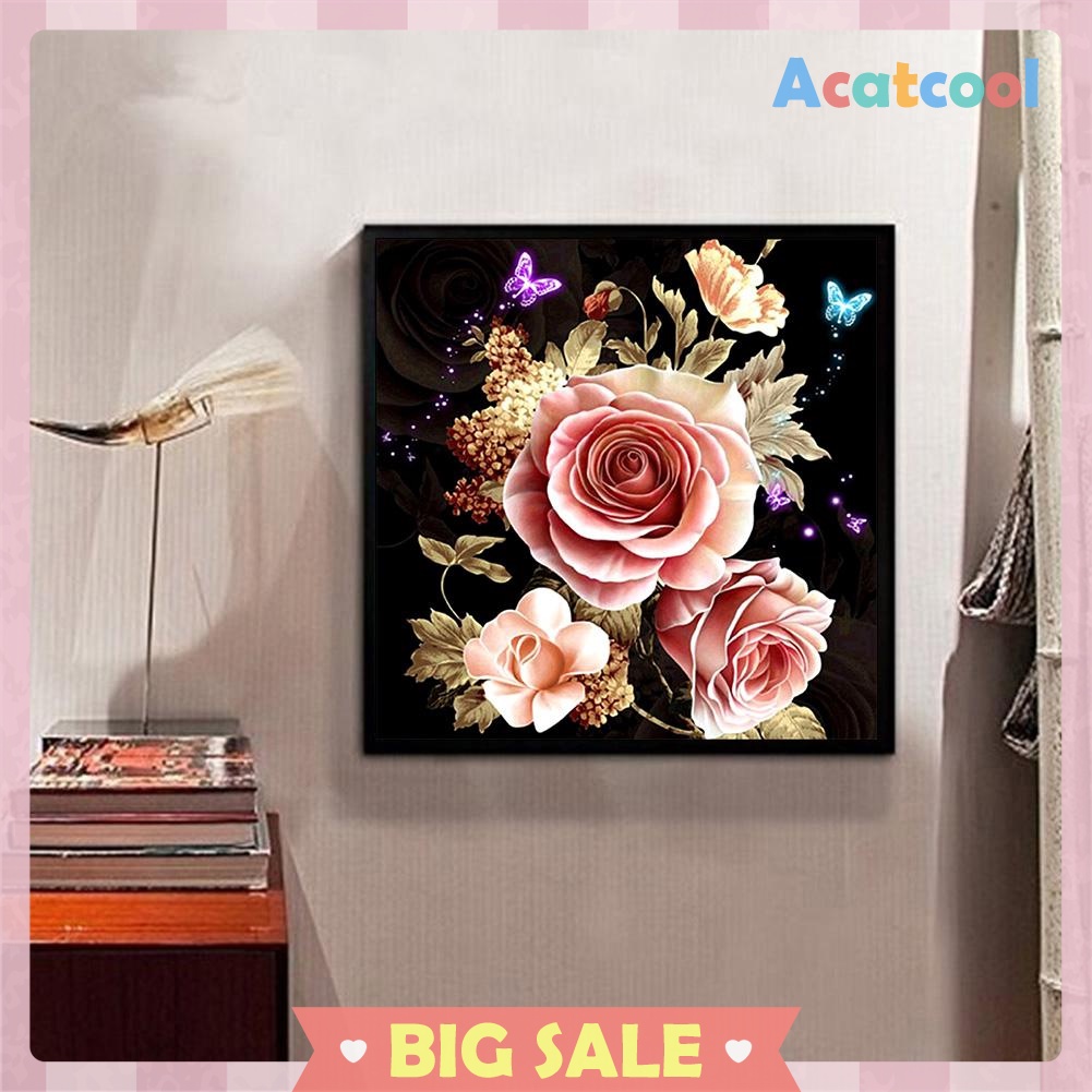 5D DIY Full Drill Diamond Painting Warm Flowers Cross Stitch Embroidery Kit