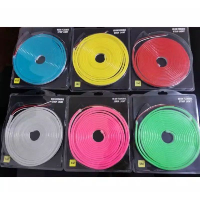 Neon Flex DC 12V Per Roll 5Meter, Bisa ECER Per Meter