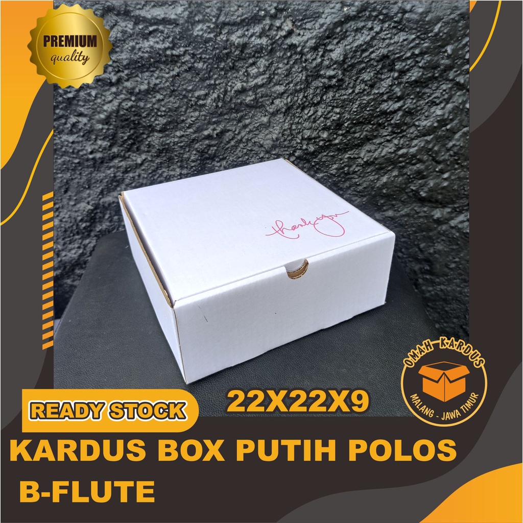 Jual KARDUS BOX KOSMETIK 22X22X9 Cm B FLUTE / Kardus Box Polos / Kardus ...