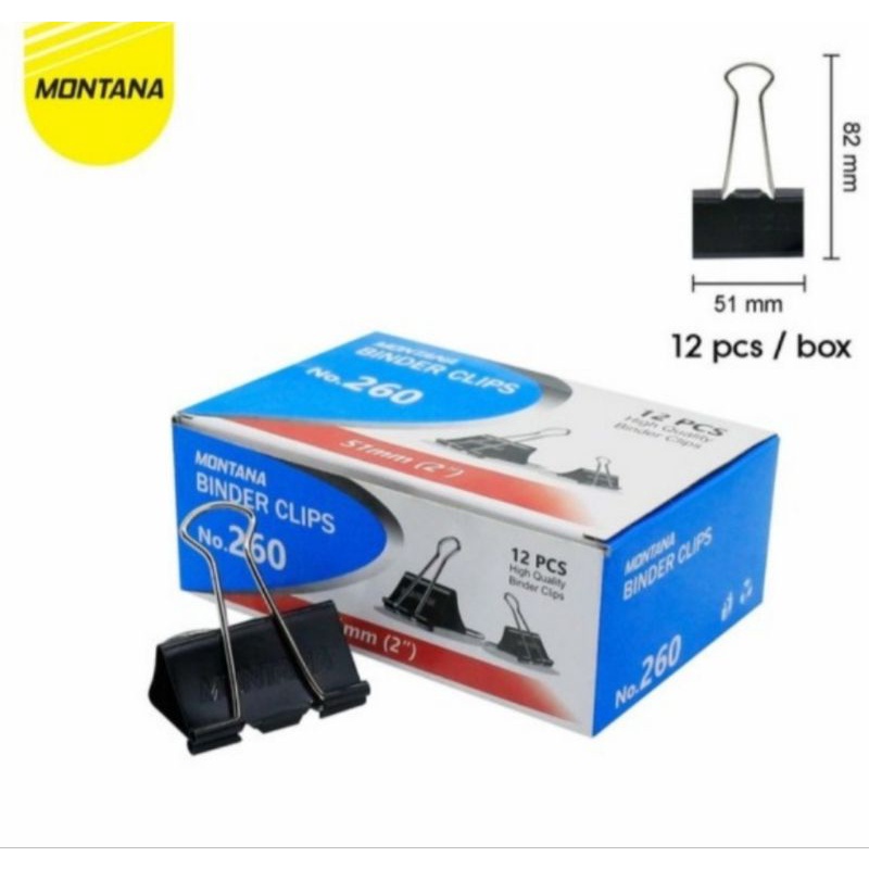 

Montana Binder Clip No. 260 per Box