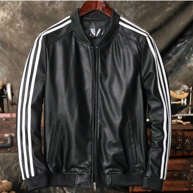Jaket Kulit domba model adidas jaket kulit olah raga