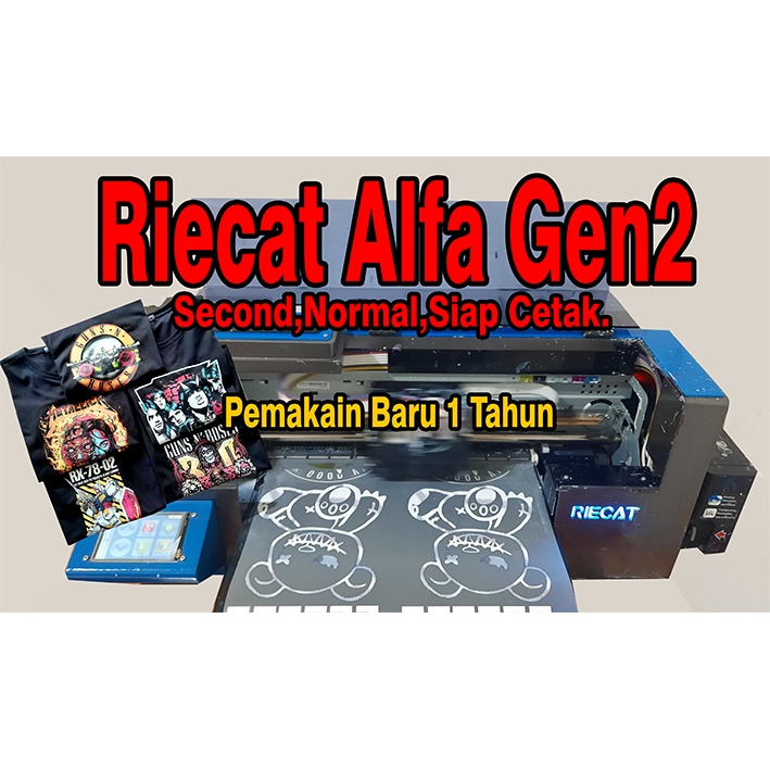 Printer DTF Riecat Alfa Gen2 ll Baru 1Tahun