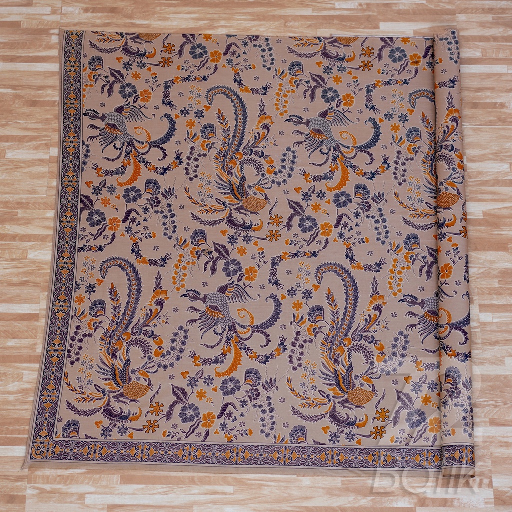 KAIN BATIK KATUN Premium Motif Tresno Asih Warna Cream Coklat Orange 722009 Cap 72 Jarik Jarit Samping Kebat Panjang Batik Katun Modern Premium Bahan Seragam Batik Pernikahan Kantor Keluarga Murah Kamen Jadi Batik Bali Lembaran